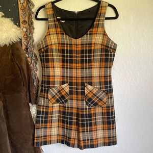 Vintage Donnkenny  70's Plaid Jumper S/M